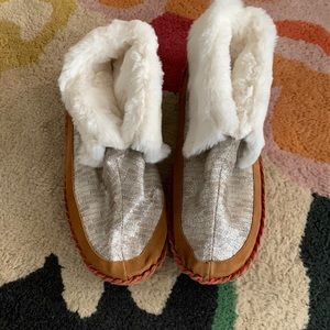 Anthropologie Genevieve Slippers, NWOT, Large